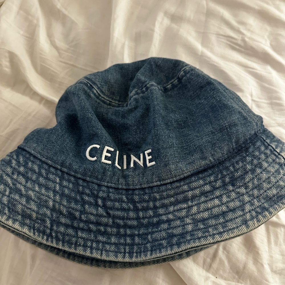 Celine Blue Denim Bucket Hat